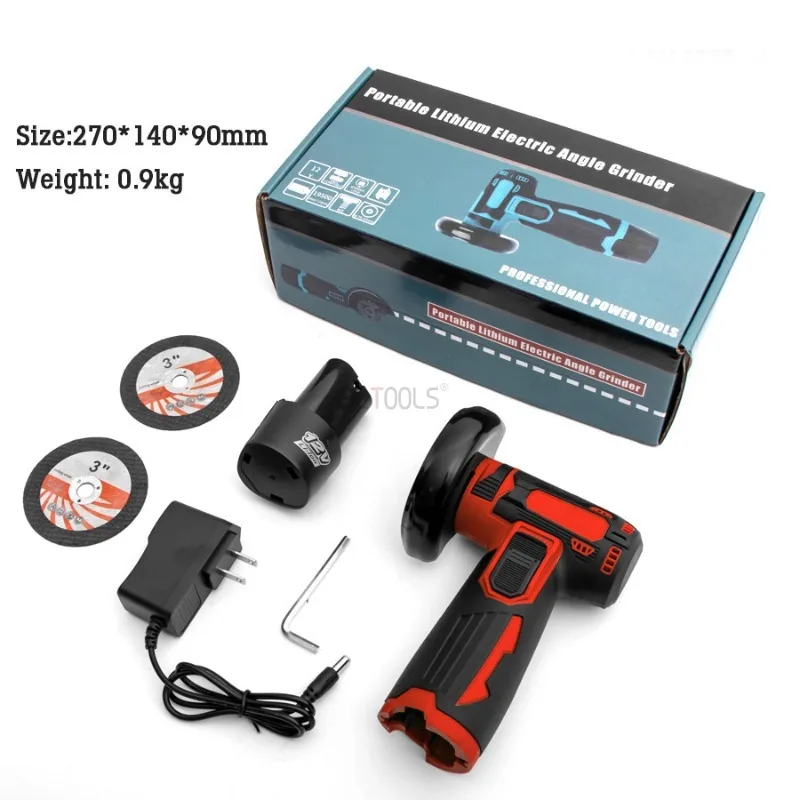 

Cordless Angle Grinders Portable Lithium Electric Angle Grinder Rechargeable Cutting Polishing Machine Household Handheld Tools