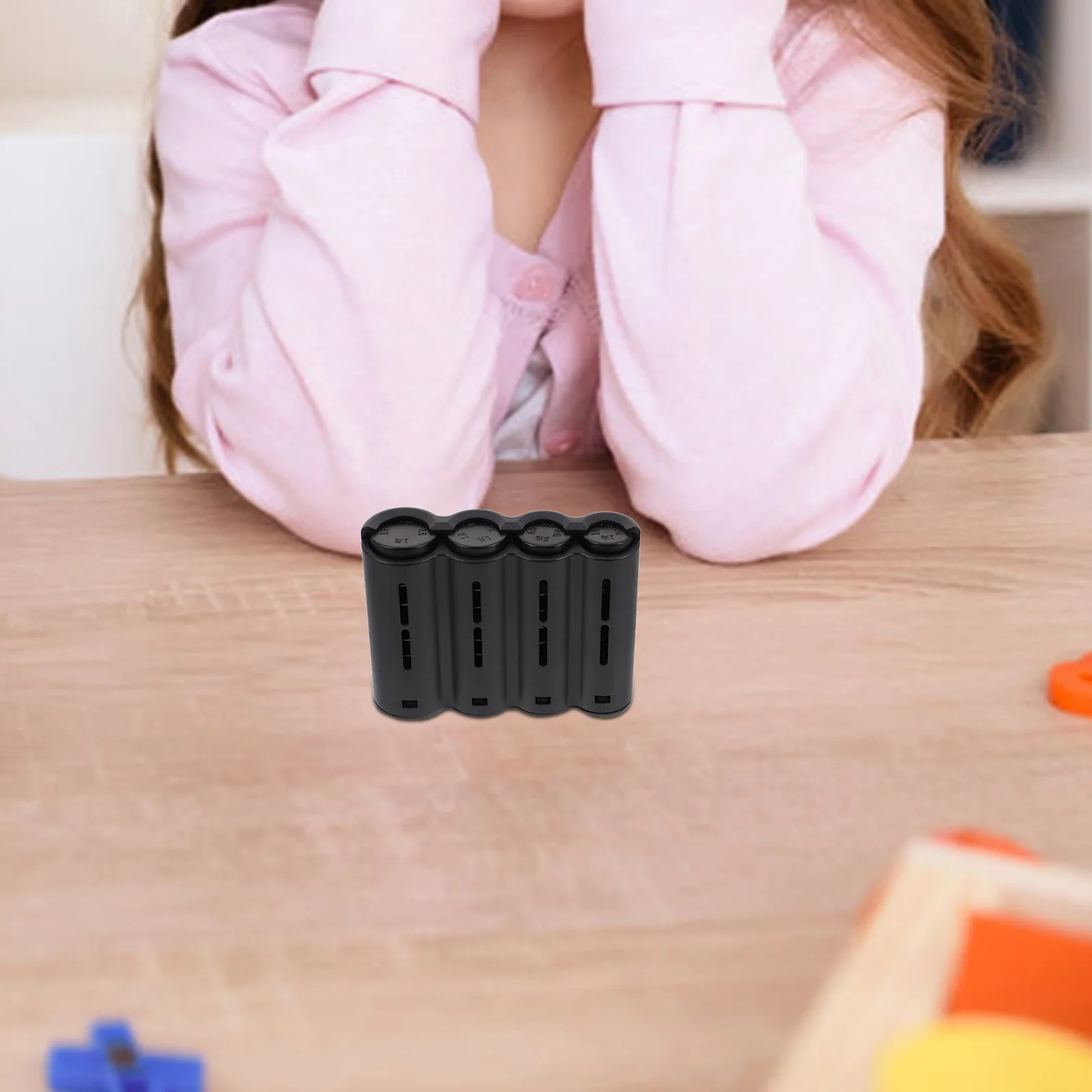 Coin Storage Box 4-Slot Plastic Coin Holder Case Protector Organizer for Home Office Store Use Tube Holder Storage