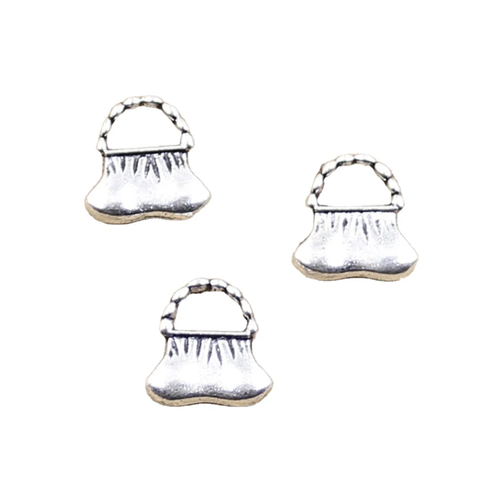 12pcs Charms Handbag 14x14mm Antique Making Pendant fit,Vintage Tibetan Silver color,DIY Handmade Jewelry