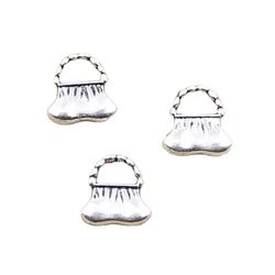 12pcs Charms Handbag 14x14mm Antique Making Pendant fit,Vintage Tibetan Silver color,DIY Handmade Jewelry