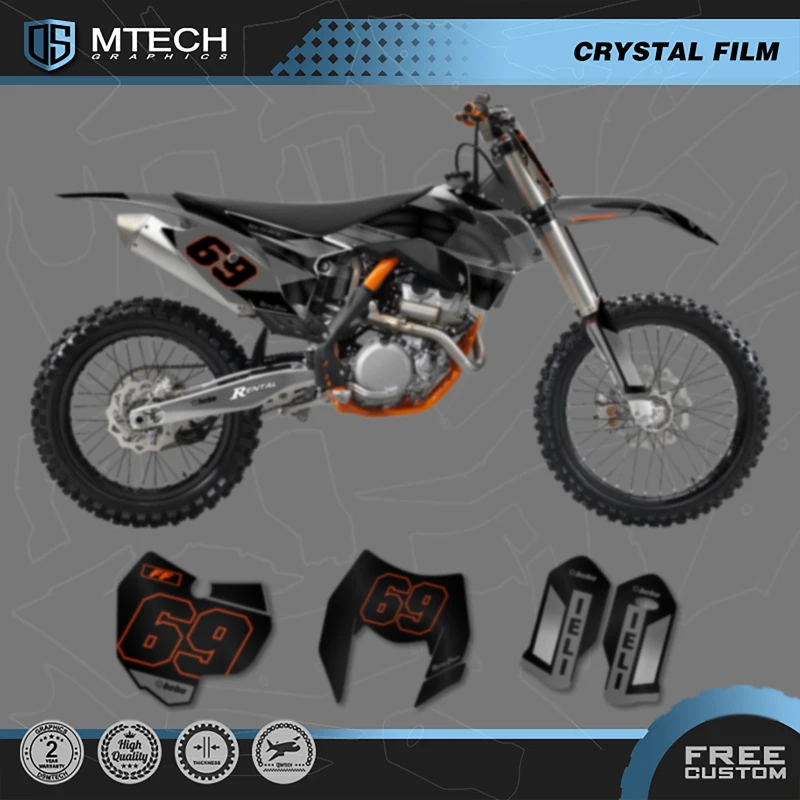 

DSMTECH Motorcycle Sticker Custom Team Graphics Decals Kit For KTM SX SXF XC XCF 2013 2014 2015 EXC EXCF XCW 2014 2015 2016 005