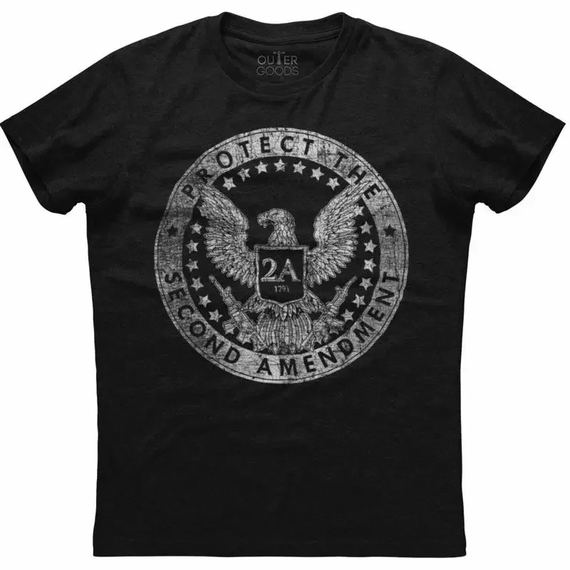 Mens Protect The Second Amendment 2A 1791 Gun Rights Patriotic T shirt Eagle USA