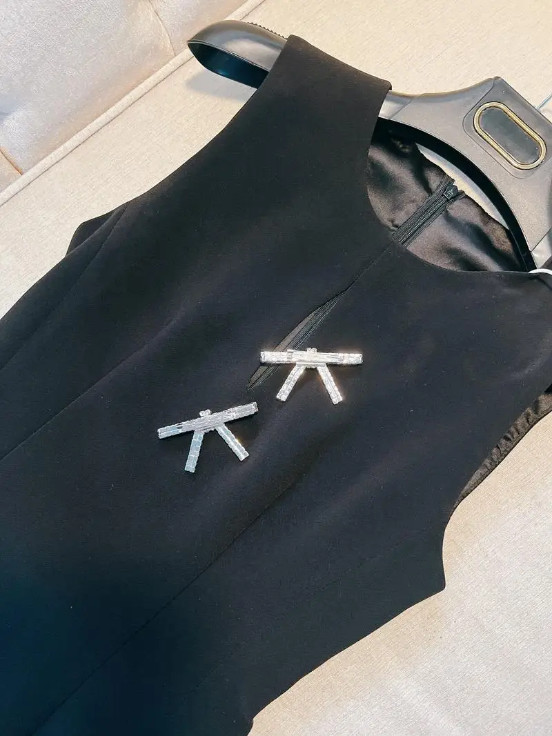 EvaSle Retro Bla Dr Lady-like Vita alta ort A-Line Compleanno Par Chic Donna Faion Poliestere No-sve Dr