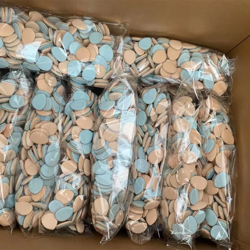100 pçs/lote mini dedo puff fundação pequena almofada de ar em pó esponja rosto corretivo bb creme aplicador ferramentas maquiagem atacado