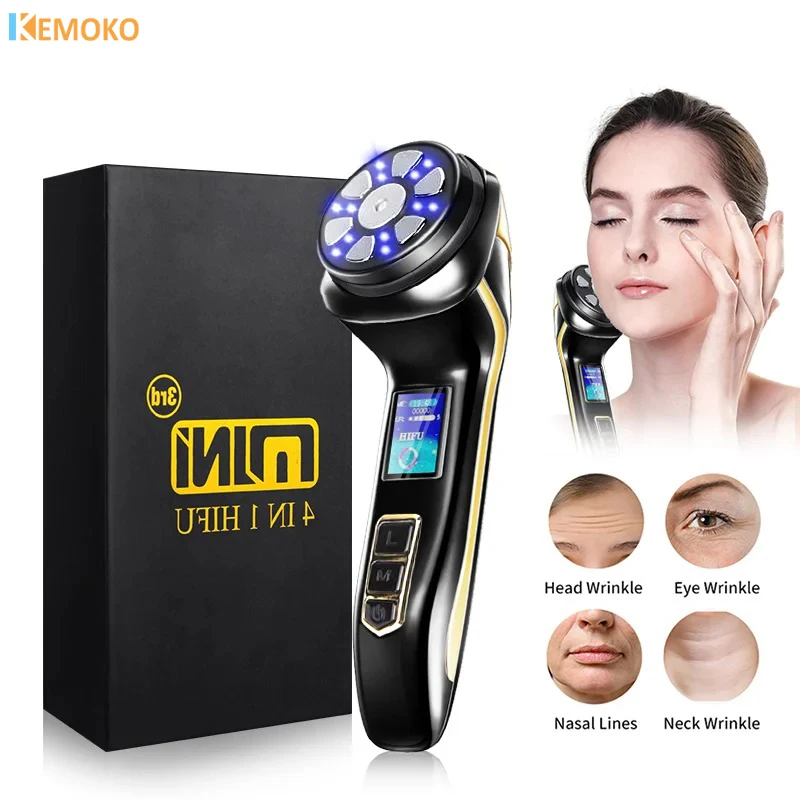 

Newest Hifu 4 In1 Ultrasonic Machine Ems Micro Current Face and Body Lift Rejuvenating Wrinkle Resistant Massager Beauty Tools