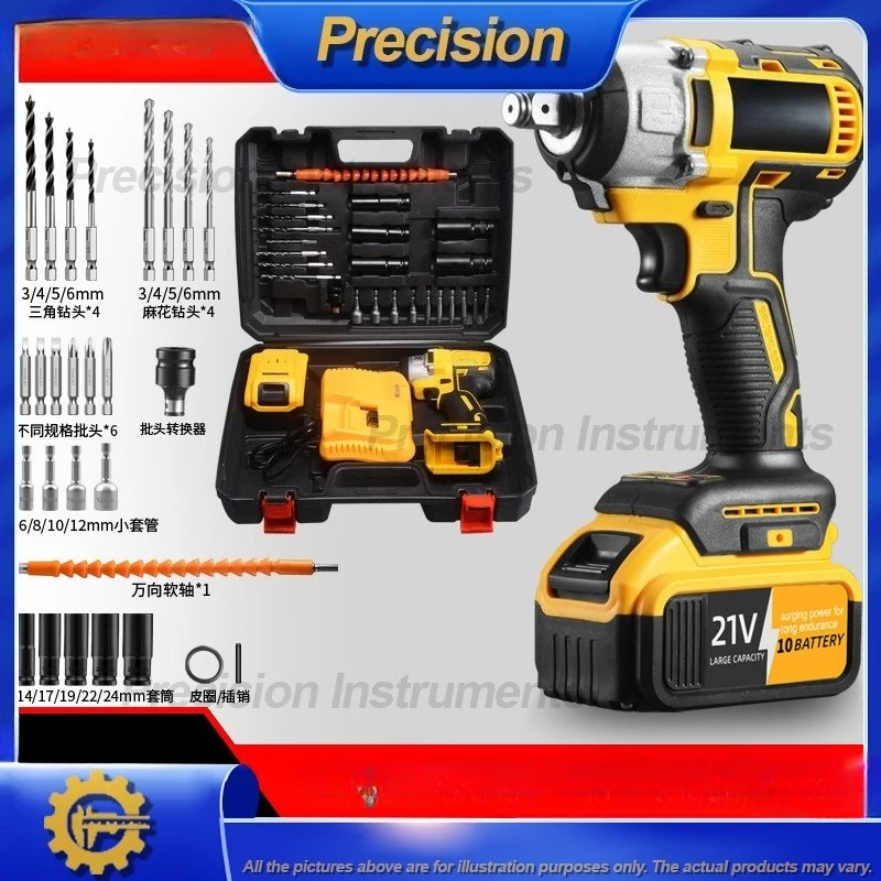 

Аккумуляторный электрический ударный гайковерт 2026, бесщеточный литиевый аккумулятор с высоким крутящим моментом, инструмент для ремонта автомобилей и