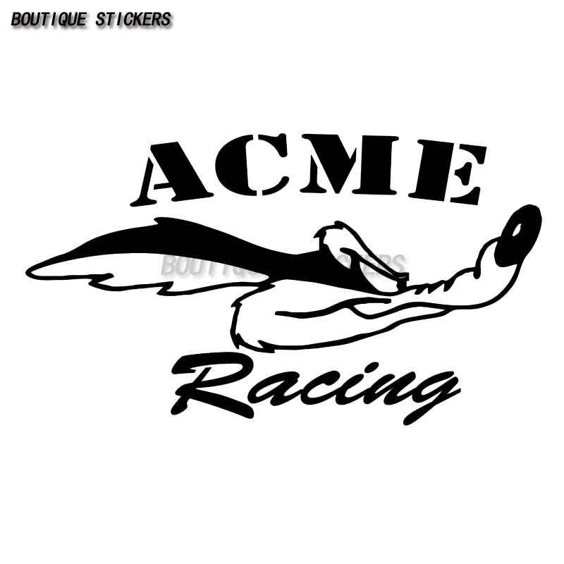 High quality car stickers Wile E. Coyote ACME racing waterproof vinyl stickers Car truck window bumper stickers