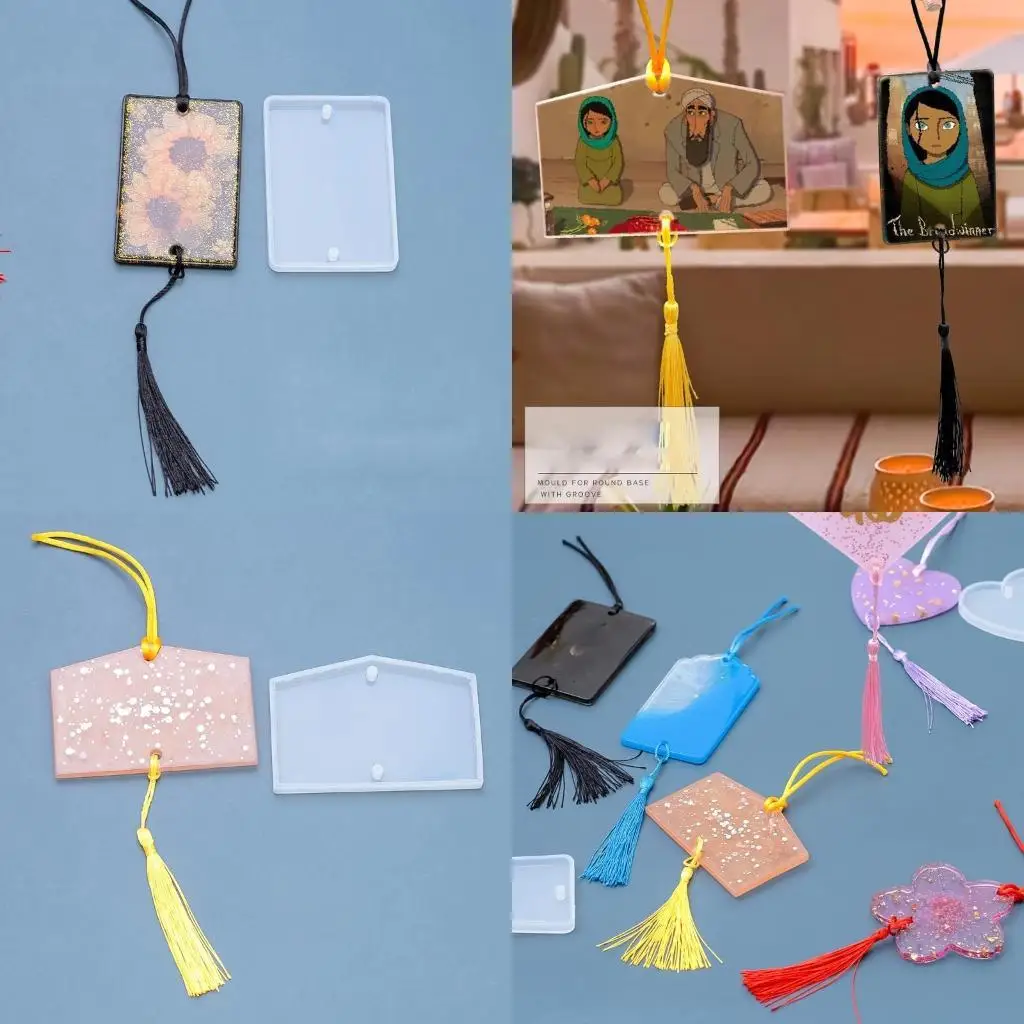 

J78F Resin Casting Silicone Mold Home Daily Hand Making Charms Pendant Molds with Pretty Patterns Durable Unique Molds