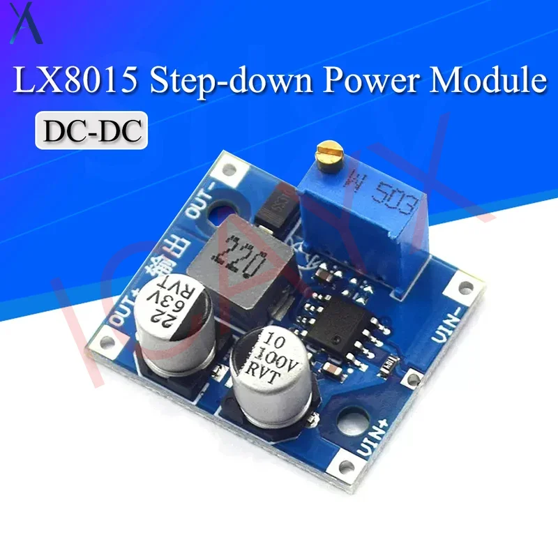 

LX8015 DC-DC Adjustable Step-down Power Module Input 5-80V To 1-62V 1.5A Power Converter Over XL7015 For Solar Energy Circuit