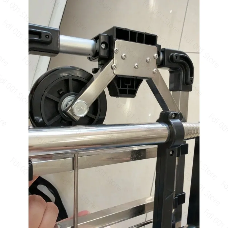 Foldable portable trolley Mini grocery shopping cart Home overtime travel business trip luggage trolley cart