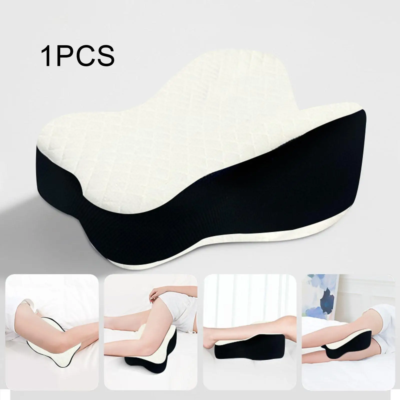 Washable Knee Pillow for Side Sleepers High Density Memory Foam Leg Support Cushion for Bed Rest