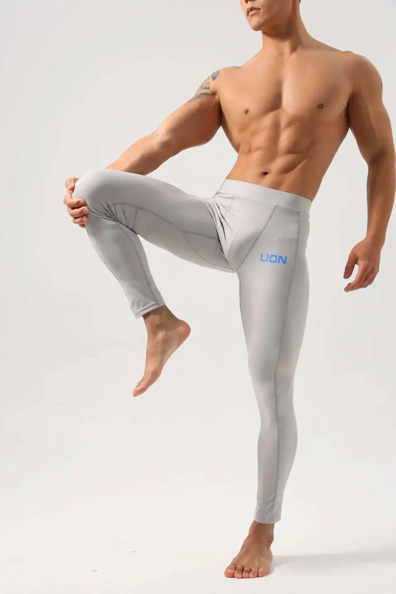 Autumn Winter Plus Size Men Tight Gym Sports Leggings Fitness Training Pants Trousers