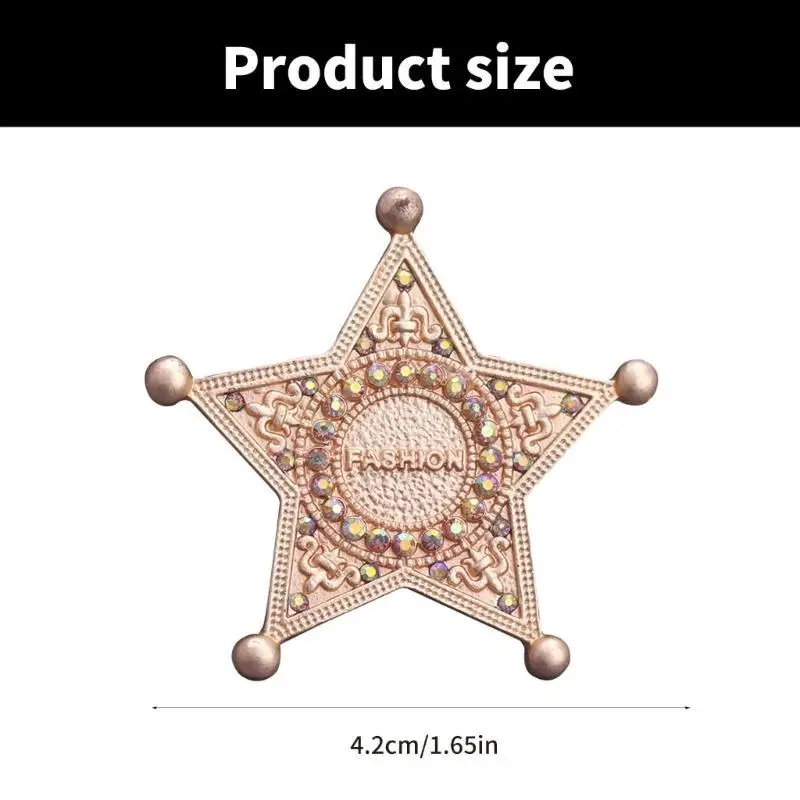 39bd 5 포인트 스타 옷깃 핀 브로치 스타 스웨터 핀 여성 휴가 선물