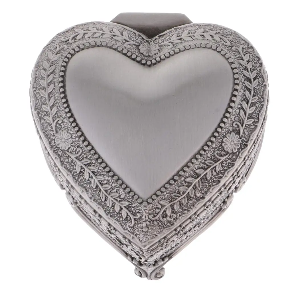 Heart Jewelry Box Container Retro Jewelry Container Trinket Case Holder Organizer  Storage European Style for Home Decor