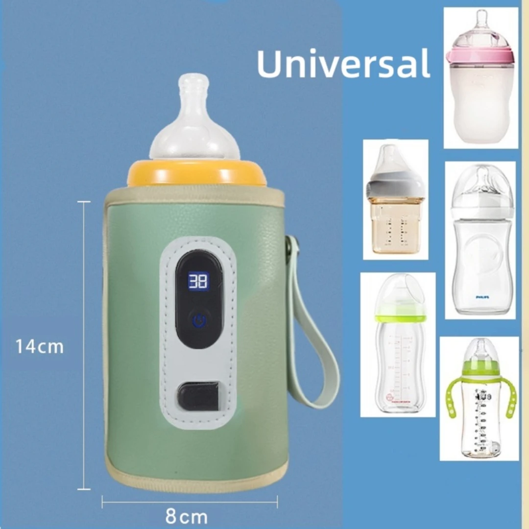 USB Baby Milk Bottle Thermal Bag Universal Digital Display Nursing Bottle Heater Portable Baby Milk Heat Keeper for Traveling