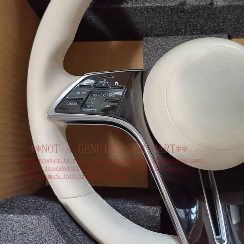For Mercedes-Benz Full Series Upper Lower Off White Left Right Off White Electroplated Steering Wheel Horn Shell Decorative