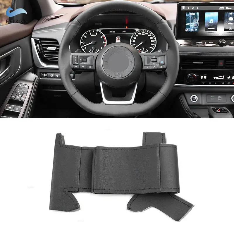 Car Steering Wheel Cover Microfiber Leather Trim For Nissan Qashqai J11 J10 Leaf X Trail in March Tiida Kicks Versa Ju 2023