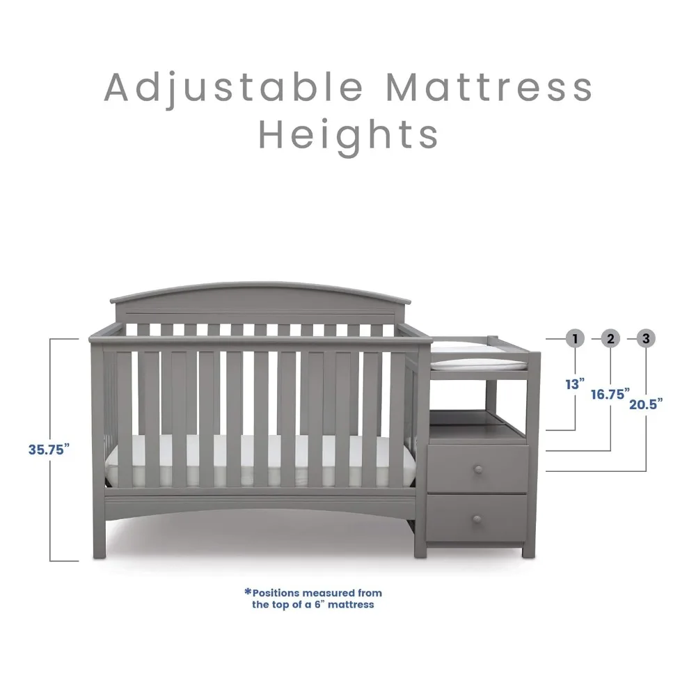 Children's Bed Frame, Convertible Crib and Changer, Children's Bed Frame