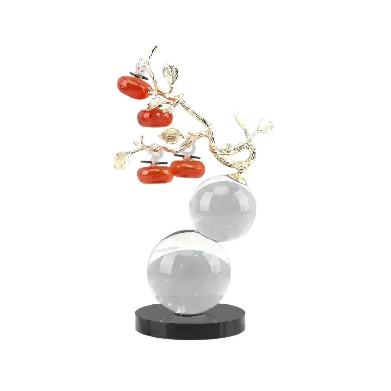 Modern simple and lucky transparent crystal gourd decorative ornaments, housewarming gifts, porch study