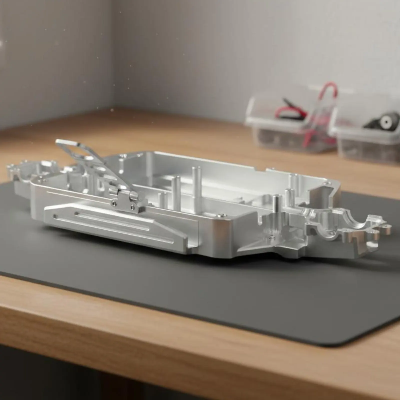 

1/16 Scale RC Car Bottom Plate Sturdy Reinforcement Metal Chassis Metal RC Car Chassis Premium Material Toy Vehicle Part