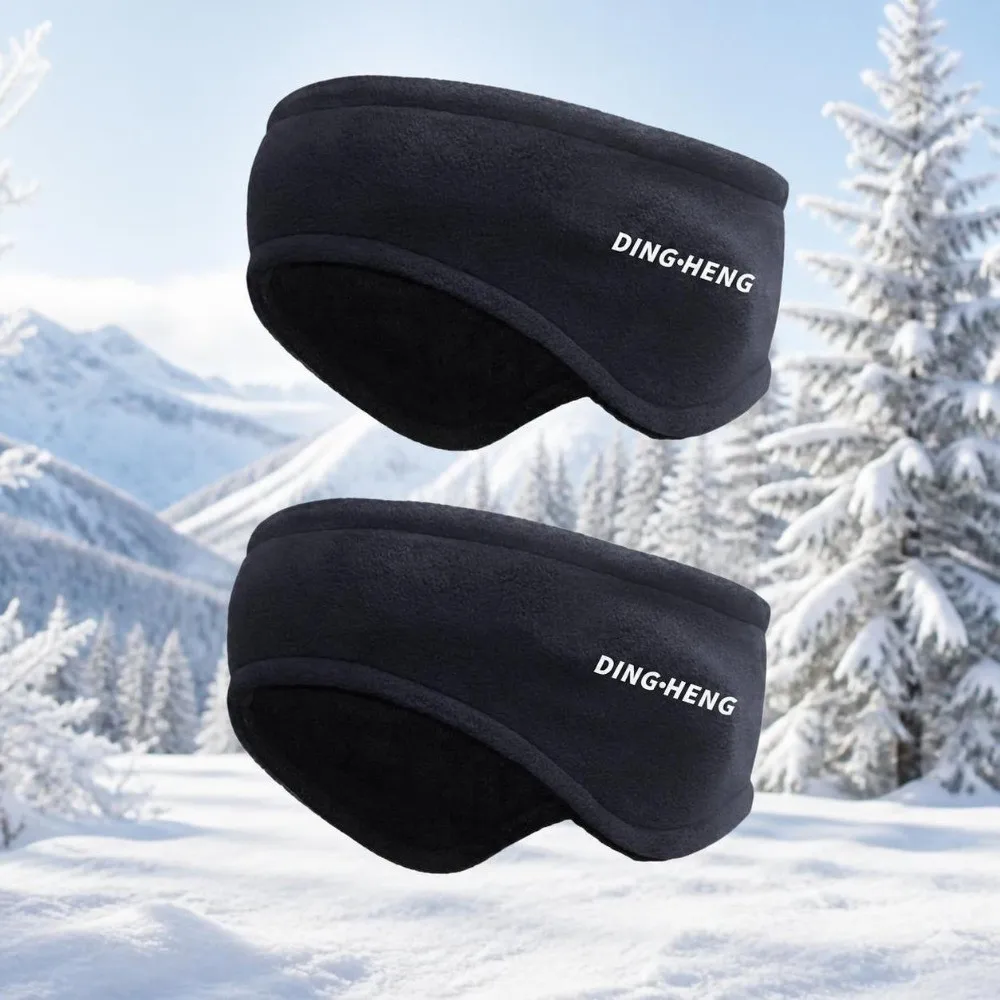New Windproof Winter Earmuffs Stretchy Polar Fleece Fleece Ear Muffs Non-Slip Thermal Fabric Ear Warmers Headband Men Women