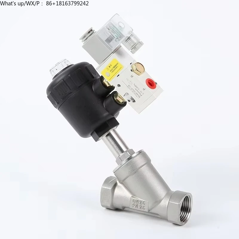 

Stainless Steel High Temperature Resistant Pneumatic Internal Thread Plastic Head Angle Seat Valve Solenoid Valve