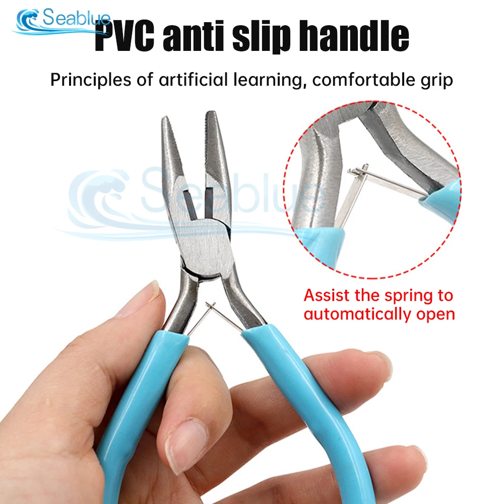 Mini Pliers Diagonal Pliers Round Bent Needle Nose Cutter Handcraft Beading Insulated Plier For DIY Small Jewelry Pliers Tools