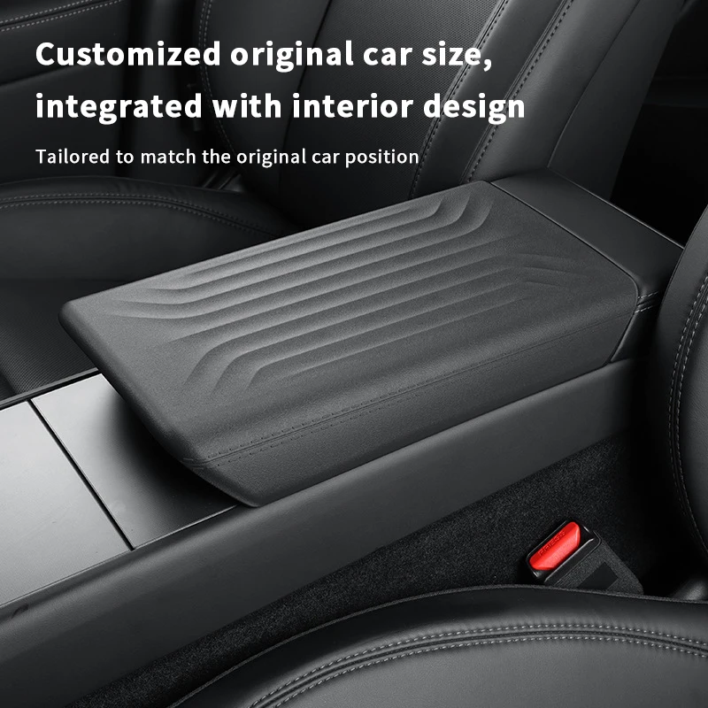 QHCP مسند الذراع صندوق الغطاء الواقي TPE مسند الذراع المركزي غطاء صندوق غطاء غبار دائم صالح ل تسلا نموذج Y 2025 الملحقات الداخلية