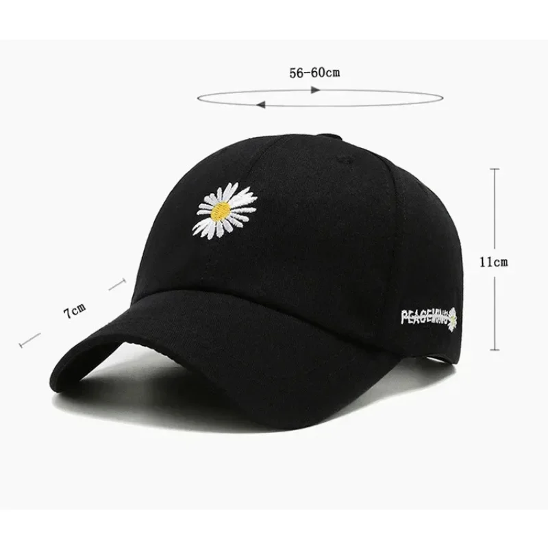 Summer Women Men Flower Embroidered Baseball Cap Solid Snapback Unisex Sunhat Outdoor Sports Hip Hop Baseball Hats Casquette