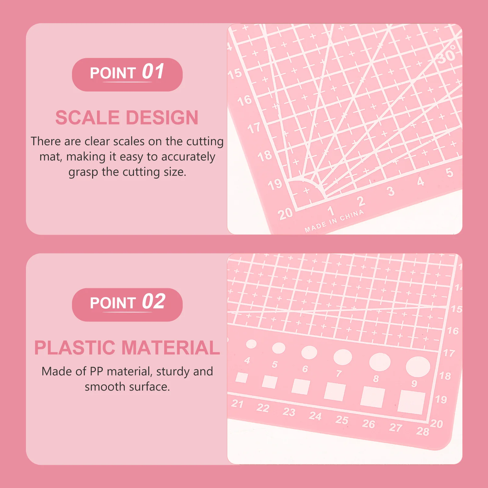 4 قطعة A4 حجم حصيرة للحرف اليدوية البلاستيك حصيرة الحفر على الوجهين عدم الانزلاق الحرفية قطع الوسادة Diy بها بنفسك ورقة قطع الخياطة المشروع