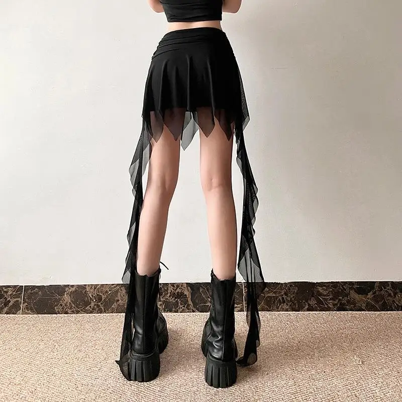 

Summer 2024 Street Faion High Waist Pure Color Slim Fit A-Line Skirt Women's Clothing Transoceanic Sle Me Skirt