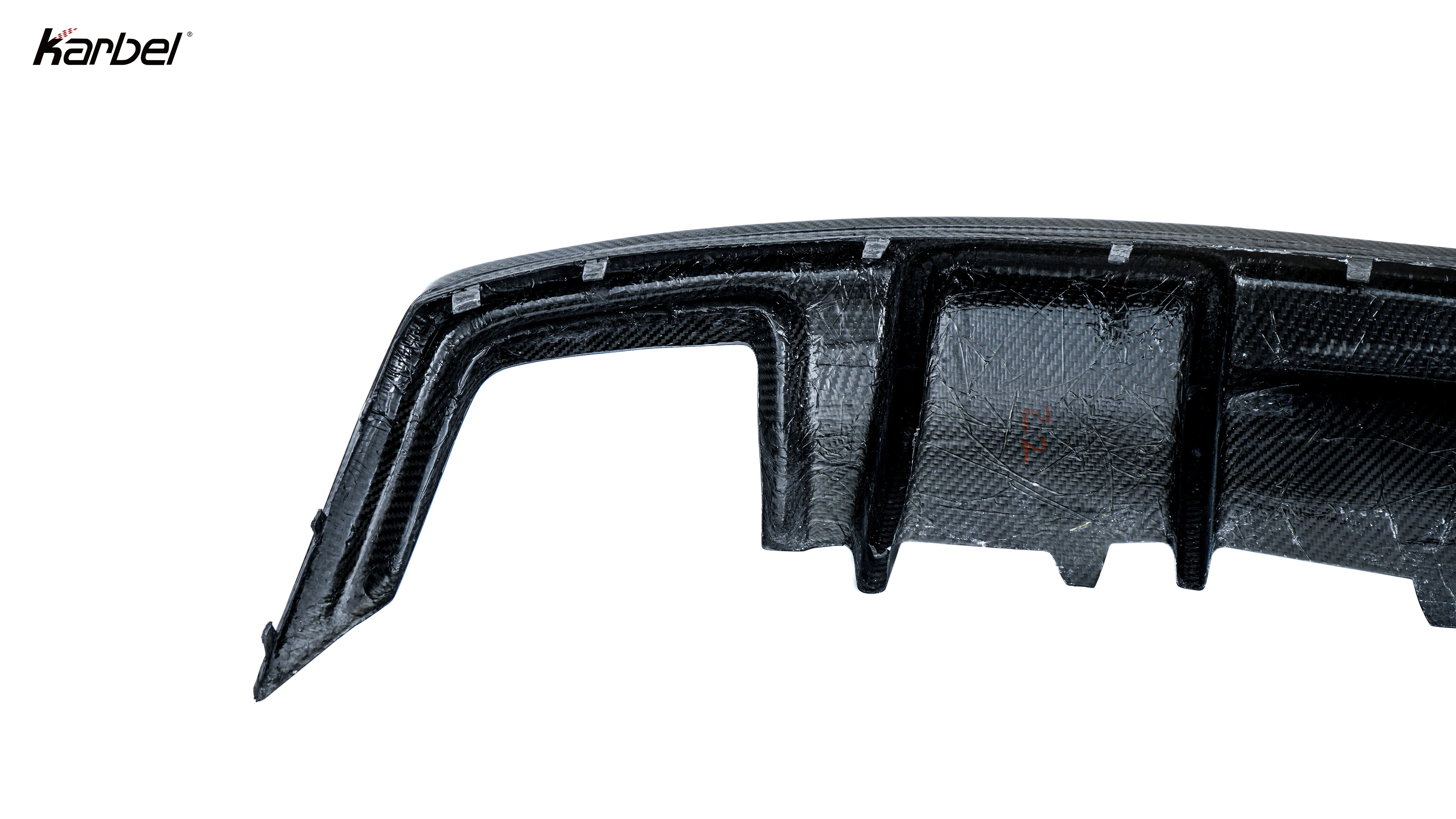 Karbel Diffusers Kb Style Dry Carbon Fiber Look  Rear Bumper Diffuser for Audi A5 B8.5 Standard 2014-2016 view 6
