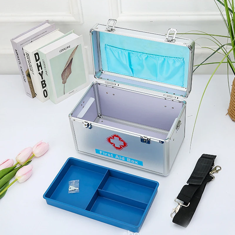 Large Capacity Family Medicine Organizer Box Portable First Aid Kit Medicine Storage Boxes Organizers Plastic Organizing Home