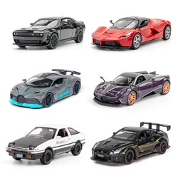 1:32 sports car series Bugatti La Voiture  Nissan GTR R35 MC20 Lamborghini SCV12 CIVIC SUV alloy off-road vehicle model toy gift