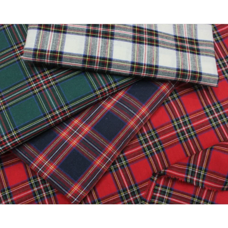 عيد الميلاد منقوشة النسيج لكل متر ل قميص السراويل تنورة مفرش المائدة أغطية الرأس Diy بها بنفسك الخياطة الغزل مصبوغ لينة نحى النسيج القماش الأحمر