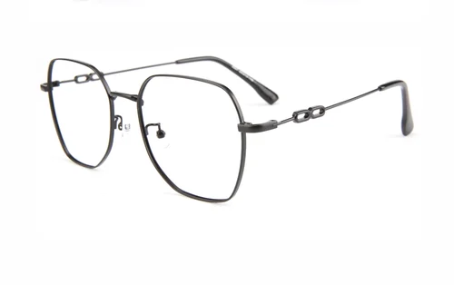 Imagen 2 del producto Gafas de Metal para hombre y mujer, anteojos con montura de oro rosa, anteojos con prescripción de 0-0,5-0,75 To-6,0