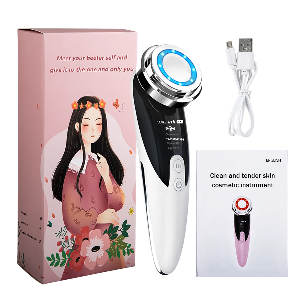 Enhance Beauty Anti-aging Facial Massager Rejuvenation Radio Mesotherapy Cleansing Instrument Warm Export Import Instrument