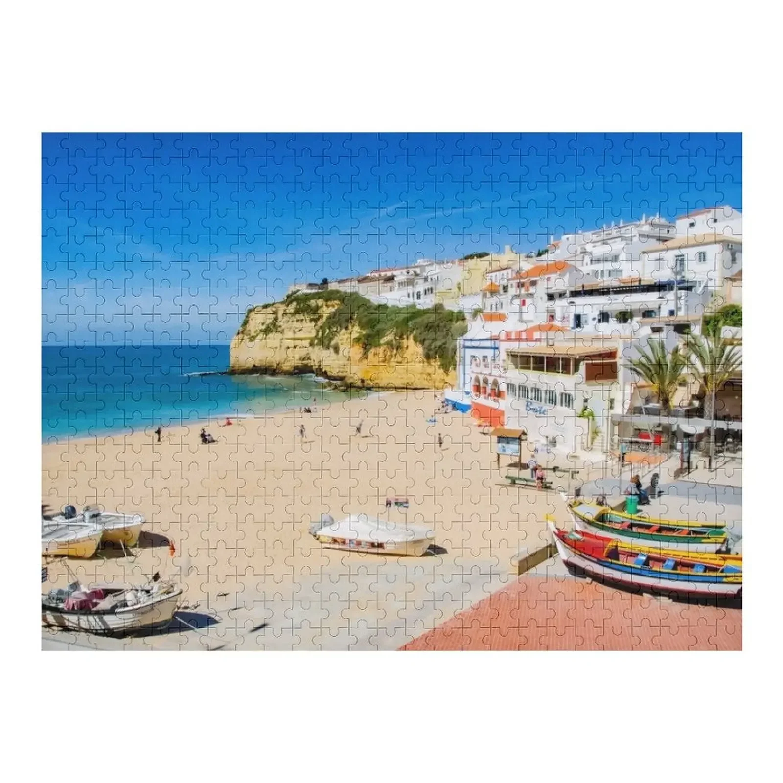 

Carvoeiro Village Beach Algarve Jigsaw Puzzle Personalized For Kids Jigsaw Custom Wooden Adults Toys For Children Puzzle