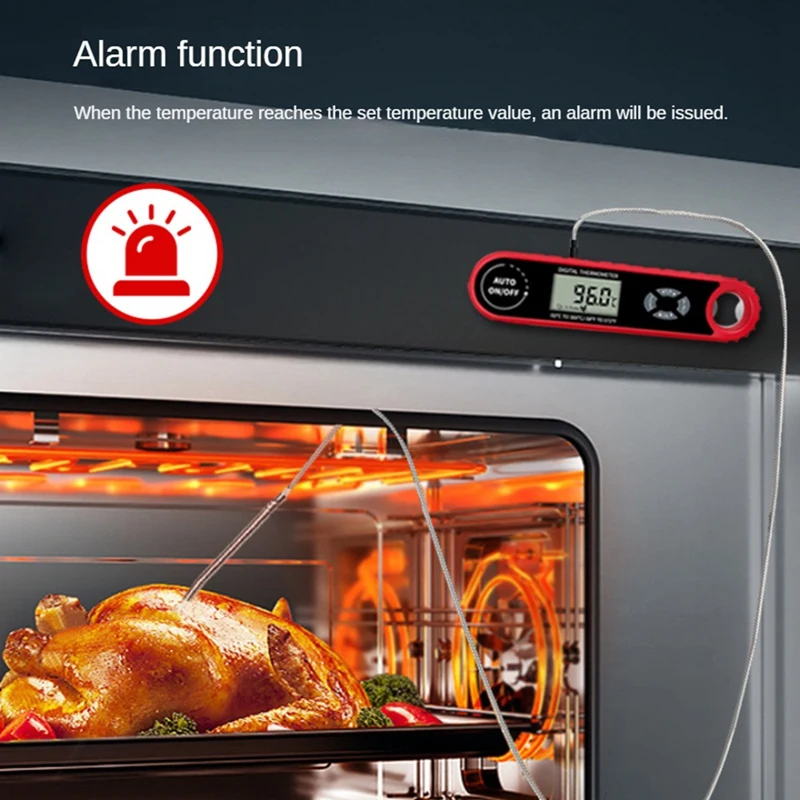 インスタントデジタル肉肉温度計,グリル調理用温度計,耐久性,キッチン,屋外,バーベキュー,コーヒー