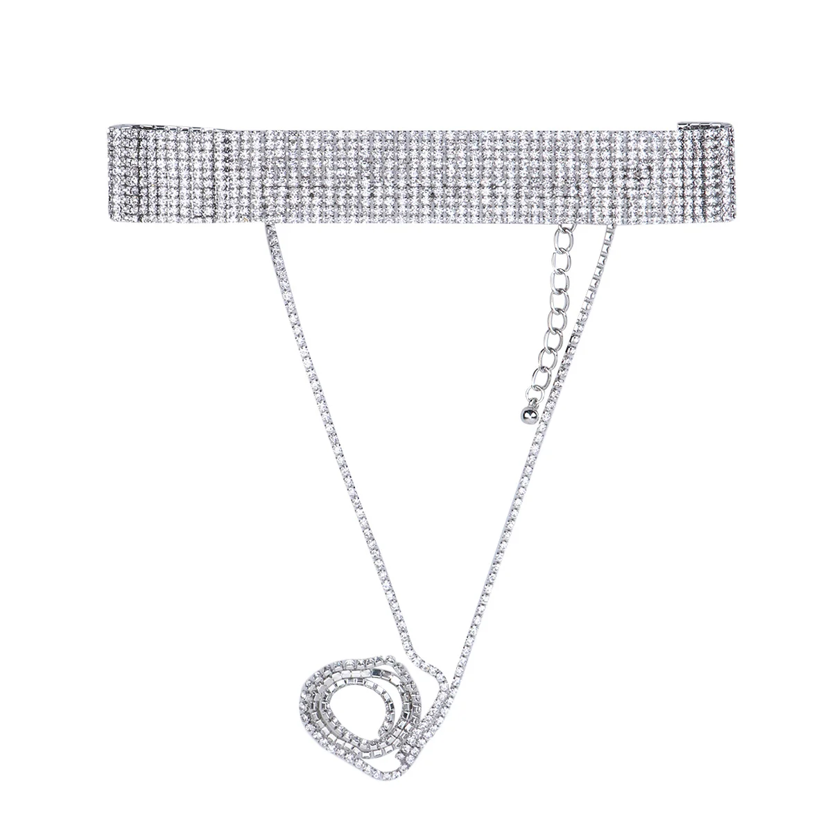 

1Pcs Retro Necklace Multilayer Choker Rhinestone Neck Decor for Women Party Wedding Casual Wear Jewelry Multilayer Choker