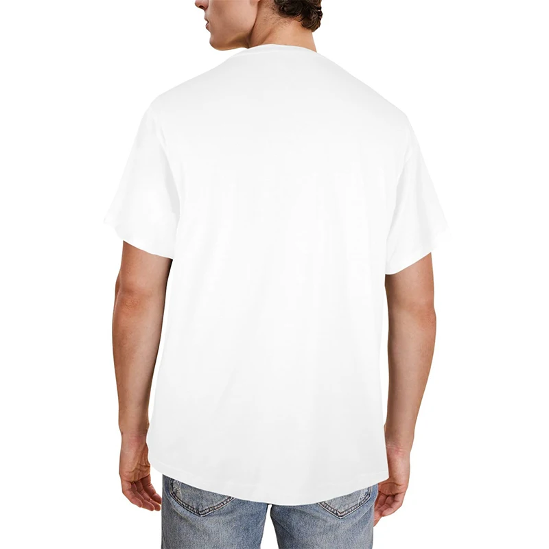 Creative pattern printing summer new men's T-shirt short sleeved T-shirt men's loose T-shirt cotton top