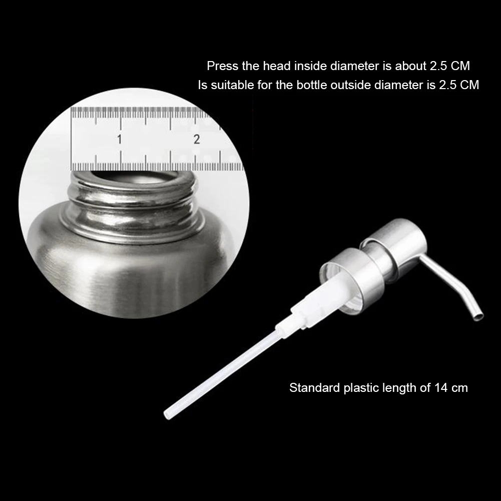 

Functional Stainless Steel Lotion Dispenser Accurate Liquid Dispensing for 2 5CM Bottles and Elegant with 14cm Tube