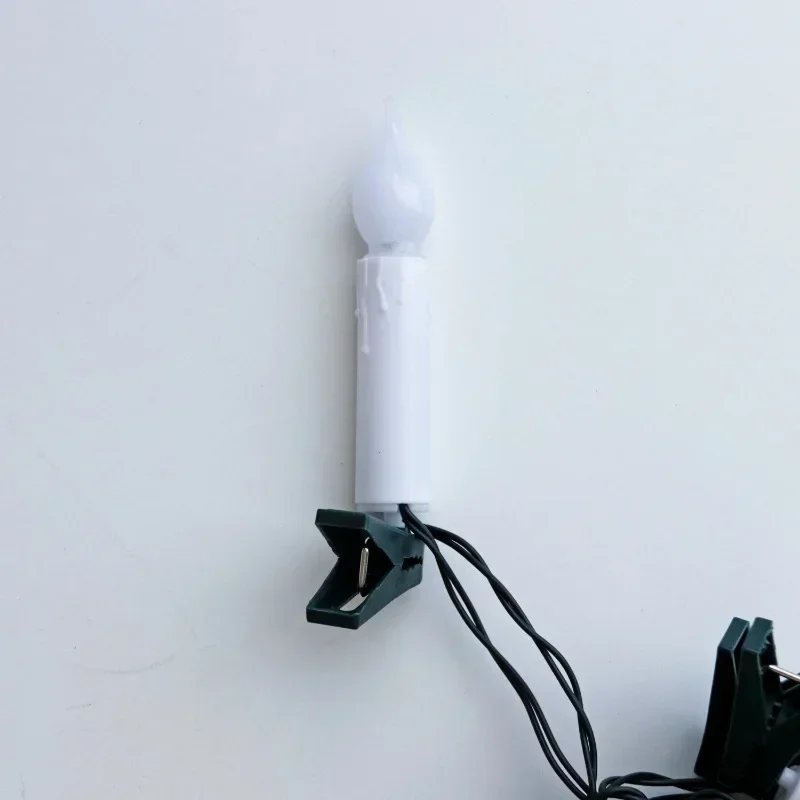 Flameless Taper Candle Lights 10/20LED with Clips, Christmas Tree Decor for Home Party Holiday