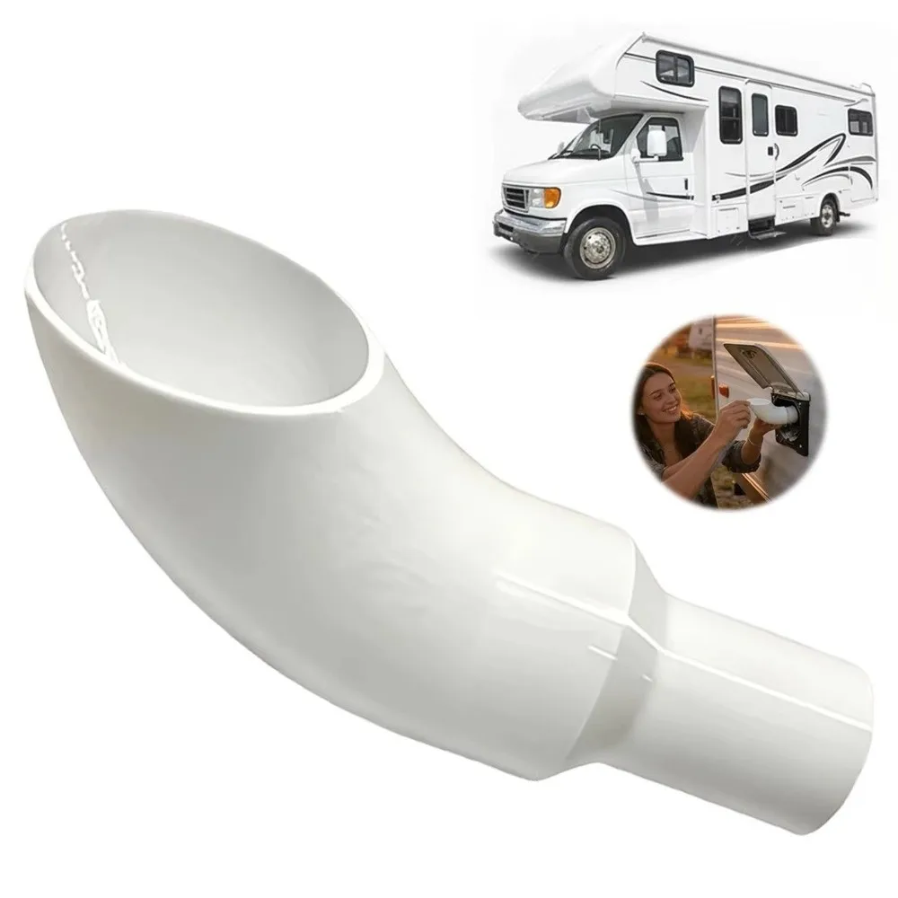 3D Printed Water Tank Filling Aid Tool Wide Mouth Anti-Spill RV Water Filling Funnel White Multifunctional Faucet Adapter