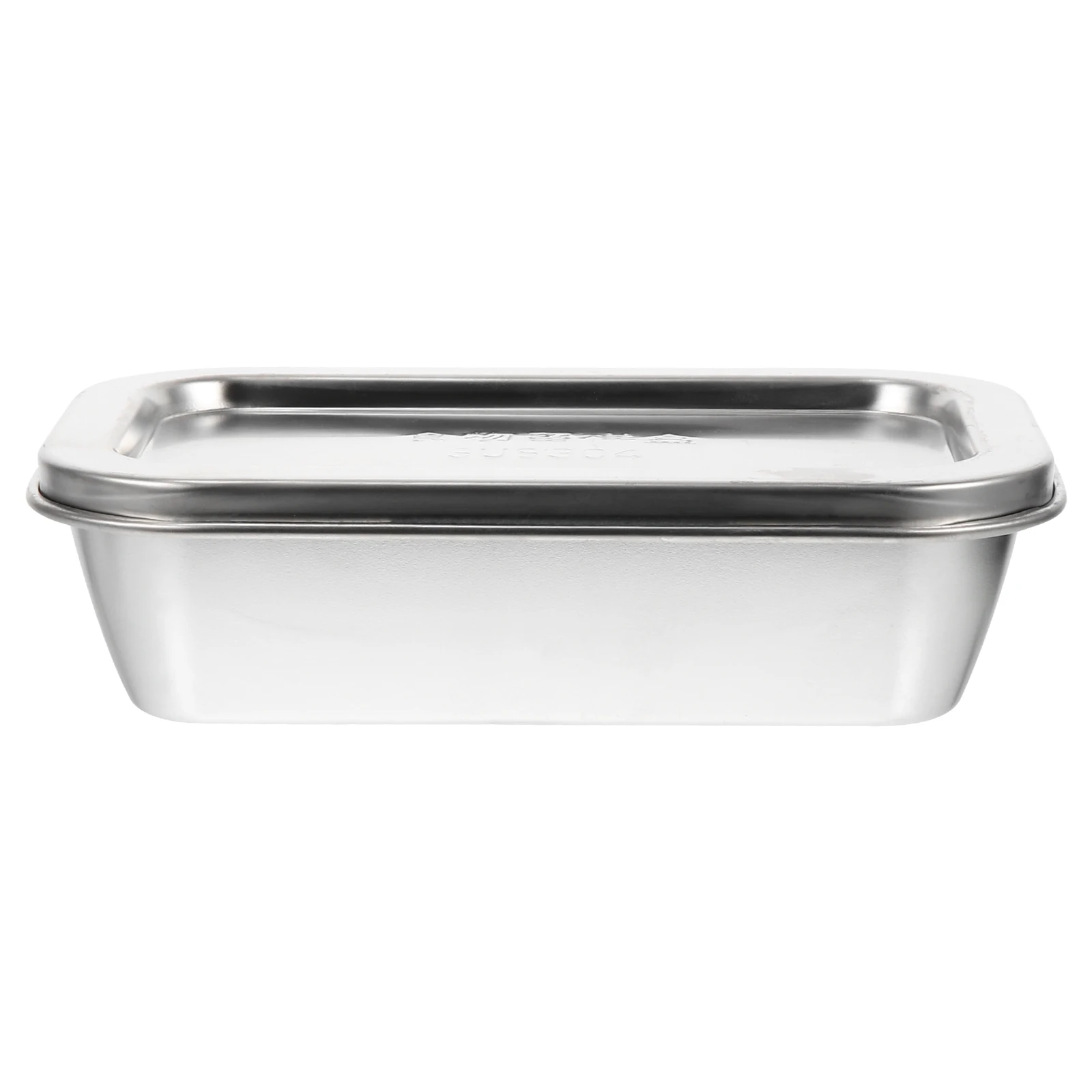 

Food Storage Box 320ML Stainless Steel Covered Butter Dish Tray Fridge Containers Home Tableware Square Shape Temperature