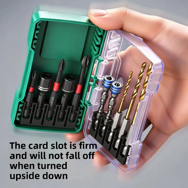10-teiliges S2-Stahl Schlagschrauber-Bit-Set mit Magnetischem Sechskantschaft für Elektrobohrer, Heimreparatur, Möbelmontage, Elektrowerkzeug-Kit