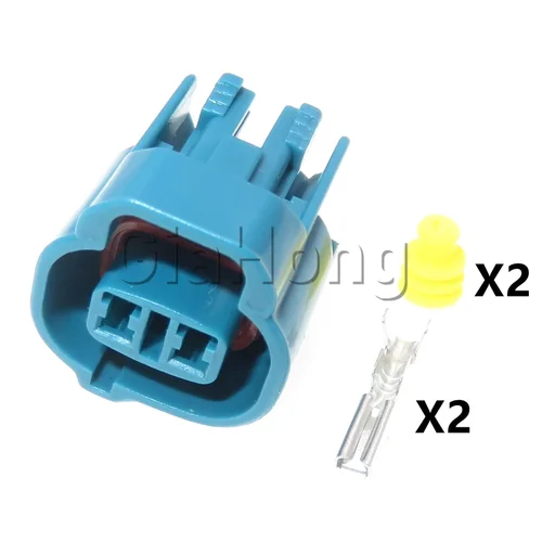 Imagen 2 del producto 1 Juego de piezas de montaje de CA de 2 vías 6189-0031 enchufe de arnés de válvula solenoide de recipiente de coche para conector de cable impermeable automático Toyota