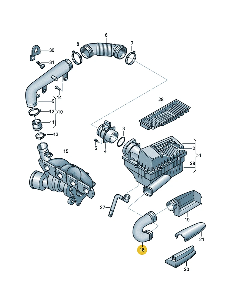 BOICY Air Guide Device for Beetle Jetta Golf Eos Passat CC Yeti Superb Octavia Altea Leon 1KD129618A 1KD129618B 1K0129618AN