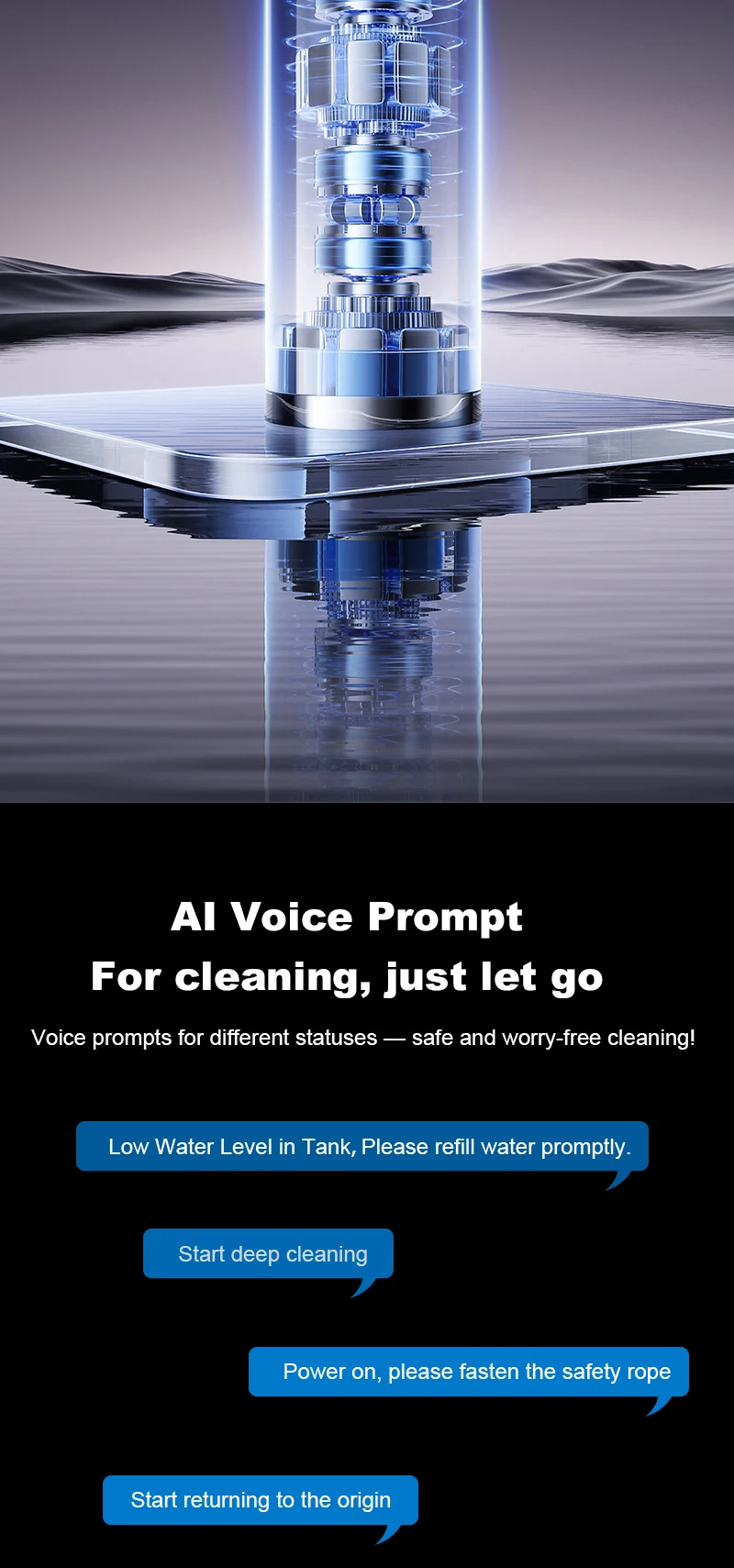 Window Cleaning Robot Liectroux S11, 4-Way Water Spray, 9000PA,Home Glass Floor Wall Tiles Cleaner Robot, Floating Scraping Tech