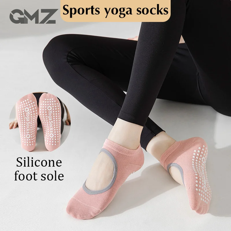 2024 New Yoga Socks Women Professional Non-Slip Pilates Sports Non-Slip Socks Summer Thin Backless Floor Socks